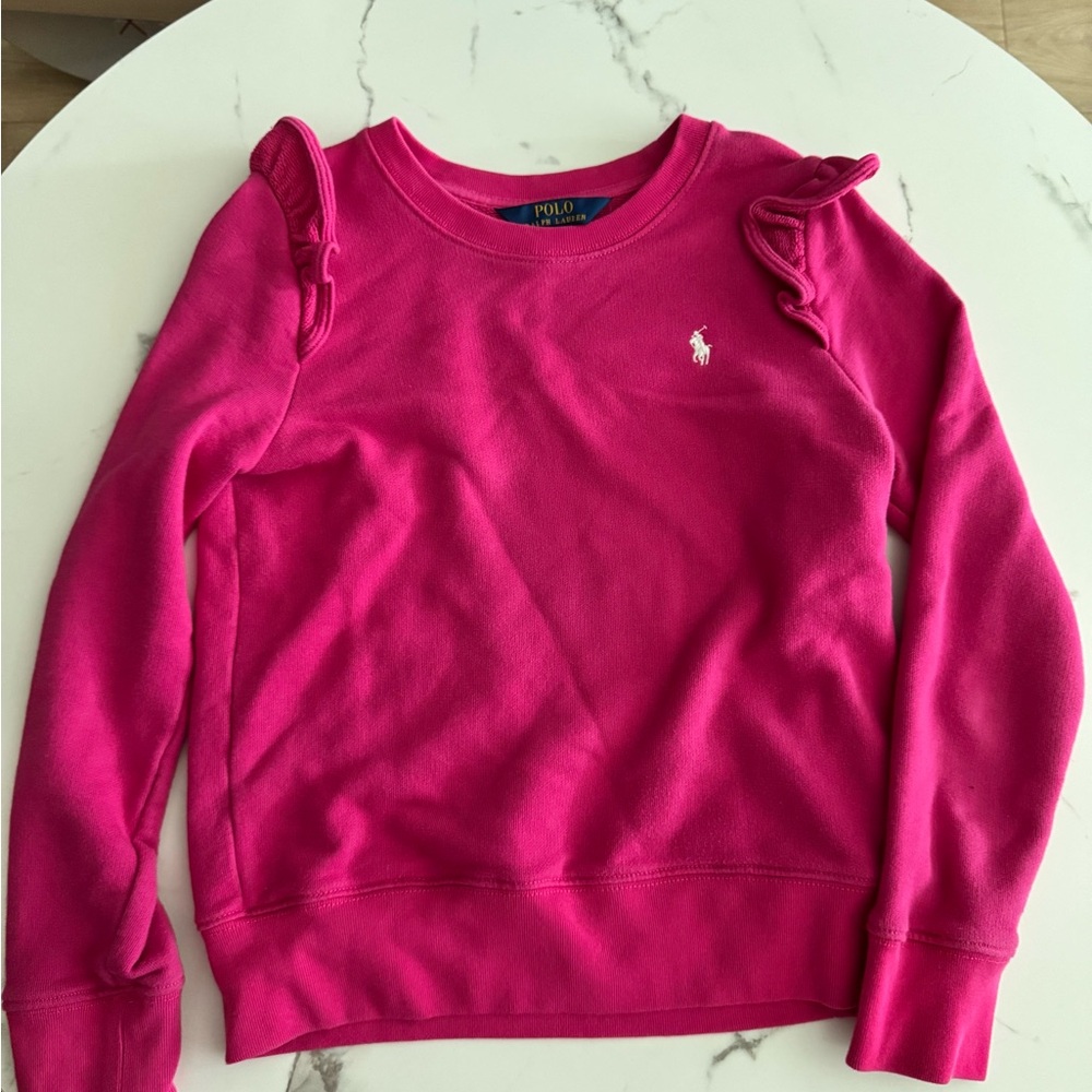 Polo by Ralph Lauren Kids Pink Ruffle Sweatshirt